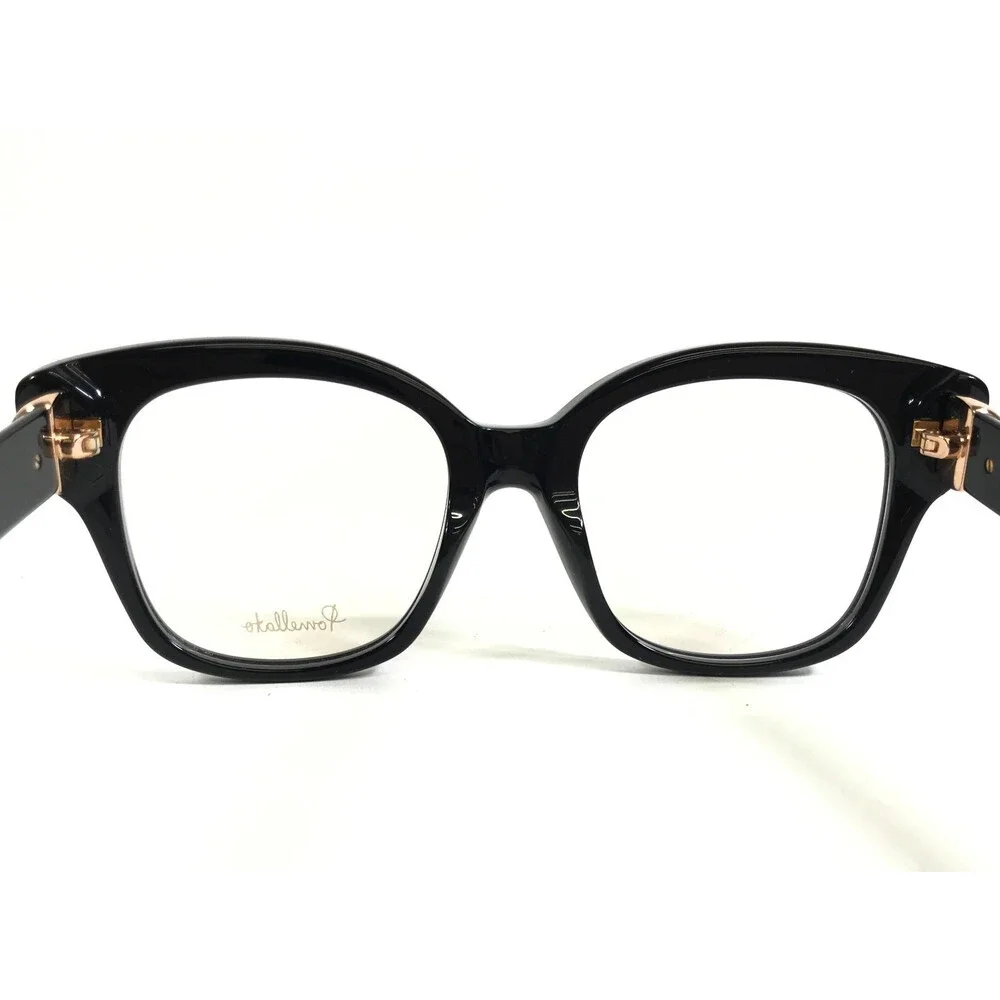 Pomellato Eyeglasses Frames PM0121O 001 Shiny Black Butterfly Full Rim 52-19-140
